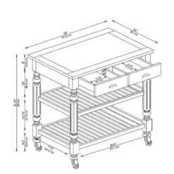 Barker Kitchen Cart And Islands - Linon -Dine Furniture GUEST 1927b8e2 0159 408e b22b afe315e4a84c
