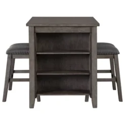 Set Of 3 Caitbrook Counter Height Dining Table And Bar Stools Gray - Signature Design By Ashley -Dine Furniture GUEST 1a757fef 3ef8 45e9 860e 8c8be5d6b89d