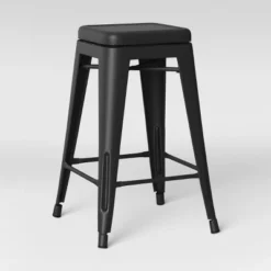 Set Of 2 Carlisle Backless Swivel Counter Height Barstool Matte Black - Threshold™ -Dine Furniture GUEST 1ab67110 142e 49dc 94a3 87d6d18c09f9