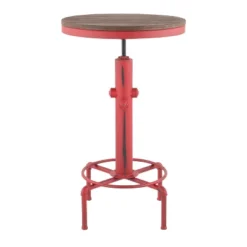 Hydra Industrial Adjustable Bar Table Red - LumiSource -Dine Furniture GUEST 1b2352b5 6e1c 424f abf6 bf657ca09a6f