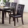 Simple Relax Set Of 2 Leroux Upholstered Dining Chairs With Button Tufted In Dark Brown -Dine Furniture GUEST 1c1c4b94 c2fb 48c7 a9c0 85ae4aa48e43