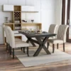 5pc Mount Rose Rustic Dining Table Set Brushed Black/Beige - HOMES: Inside + Out -Dine Furniture GUEST 1c1f2557 fd88 4997 929c 9a64ff8204d2