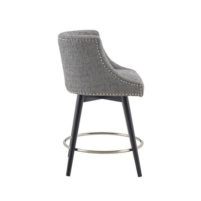 Powell Swivel Counter Height Barstool Gray 5 Powell Swivel Counter Height Barstool Gray - Image 3