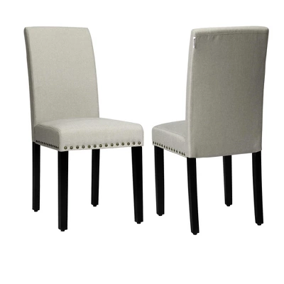 Costway Set Of 4 Fabric Dining Chairs W/Nailhead Trim 10 Costway Set Of 4 Fabric Dining Chairs W/Nailhead Trim - Image 8
