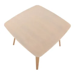 38" Folia Square Dining Table Wood Natural - LumiSource -Dine Furniture GUEST 1f55e216 b633 49b9 b7a5 7e6cdd2cd113