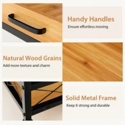 Costway 3-Tier Wine Bar Cart Rolling Rack Serving Trolley Detachable Top & Glass Holder -Dine Furniture GUEST 1fbf1cf3 5919 4771 b83c 13cbe37153d9