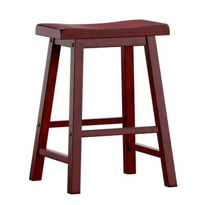 Set Of 2 24" Chimney Hill Saddle Counter Height Barstool - Inspire Q 9 Set Of 2 24" Chimney Hill Saddle Counter Height Barstool - Inspire Q - Image 7