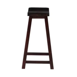 24" Saddle Counter Height Barstool Wood Brown - Linon 11 24" Saddle Counter Height Barstool Wood Brown - Linon -Dine Furniture GUEST 20890a8d 2c47 401c b971 f33eaafed69c