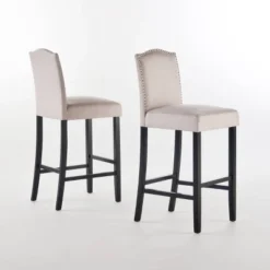 Set Of 2 Darren Contemporary Upholstered Barstools With Nailhead Trim - Christopher Knight Home 13 Set Of 2 Darren Contemporary Upholstered Barstools With Nailhead Trim - Christopher Knight Home -Dine Furniture GUEST 219a1825 ad82 405e a09f 3fe3dccd1c78