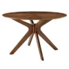 47" Crossroads Round Wood Dining Table Walnut - Modway -Dine Furniture GUEST 22148c52 4911 4a36 8b39 f7bcc949f29c