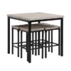 36" Counter Height Dining Table And Stool Set Gray/Black - The Urban Port