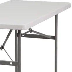 Emma And Oliver 4-Foot Granite White Plastic Folding Table - Banquet / Event Folding Table -Dine Furniture GUEST 22f1608a 53d4 4416 9b7f b326a1d17562