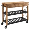 Roots Rack Industrial Kitchen Cart Wood/Natural - Crosley