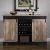 Modern Industrial Storage Cabinet With Sliding Doors - Glitzhome