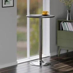 24" Spectrum Round Bar Height Table With Metal Legs Black - Winsome -Dine Furniture GUEST 24527739 cd73 40ed be2b 98632c88187f