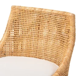 Bella Rattan Counter Stool Natural Brown/White - Baxton Studio -Dine Furniture GUEST 259ce093 f7a4 4dc2 81ad 4d4ebc6b8189