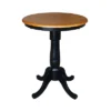 Set Of 3 30" Round Dining Table With 2 Madrid Chairs Black/Red Set - International Concepts -Dine Furniture GUEST 25b64265 caee 4515 84e5 3db6a1190dc8