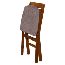 Set Of 2 Classic Slat Back Folding Chair Fruitwood - Stakmore