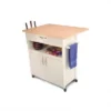 Wood Butcher Block Kitchen Cart In White - Catskill Craftsmen -Dine Furniture GUEST 267e93cc 9087 4483 ab2e f3f41c7ee2f6