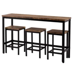 Counter Height Extra Long Dining Table Set With 3 Stools-ModernLuxe -Dine Furniture GUEST 2683e71d e9a2 4e55 ac40 a2858698d32d