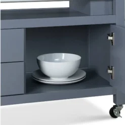 Anson Kitchen Cart Gray - ClickDecor 23 Anson Kitchen Cart Gray - ClickDecor -Dine Furniture GUEST 277bf523 c040 4adc bc60 a3b9b9ef73da