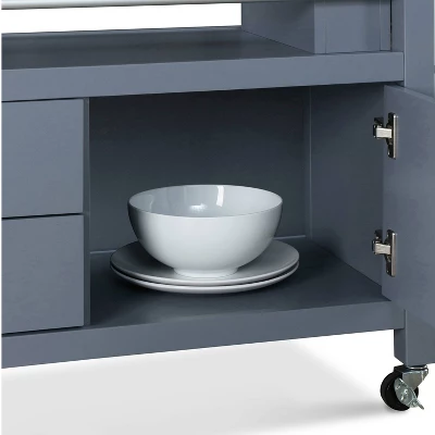 Anson Kitchen Cart Gray - ClickDecor 13 Anson Kitchen Cart Gray - ClickDecor - Image 11