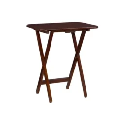 Grant Tray Tables Dark Cherry/Chrome - Powell Company 20 Grant Tray Tables Dark Cherry/Chrome - Powell Company -Dine Furniture GUEST 27d554c8 236e 45d6 9625 cad96a03fc44