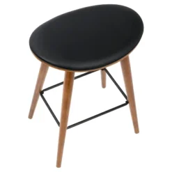 Set Of 2 26" Saddle Counter Height Barstools With Faux Leather - LumiSource -Dine Furniture GUEST 27e8c8f8 dc79 43f9 b442 0844f038ffaa