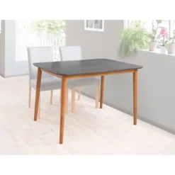 Alpine Two-Toned Dining Table Gray/Cherry Red - CorLiving -Dine Furniture GUEST 287381d1 402a 479b a245 8c1506bcbb39