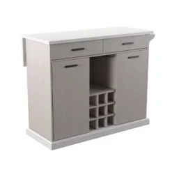 Daltaire Expandable Kitchen Island With Storage Gray/White - Aiden Lane -Dine Furniture GUEST 28bf8b5f 08af 4fef b425 fe15b6870111