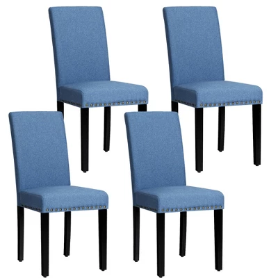 Costway Set Of 4 Fabric Dining Chairs W/Nailhead Trim 13 Costway Set Of 4 Fabric Dining Chairs W/Nailhead Trim - Image 11