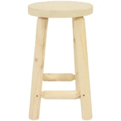 Sunnydaze Decor Sunnydaze Unfinished Wood Round Top Counter-Height Stool - Fir Wood - 24" -Dine Furniture GUEST 2ac7990b de53 4409 860b 5835158cd587