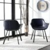 Arlo Mid Century Dining Chair (Set Of 2) - Midnight Blue/Black - Safavieh -Dine Furniture GUEST 2baceeb4 ebac 4cf2 90cb 75026aea75bc