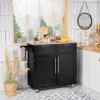 Costway Rolling Kitchen Cart Island Heavy Duty Storage Trolley Cabinet Utility Black -Dine Furniture GUEST 2bb2023b 05f1 4207 8140 682d2d96ddd7