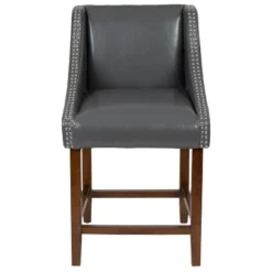 Flash Furniture Carmel Series 24" High Transitional Wood Counter Height Stool With Accent Nail Trim, Set Of 2 -Dine Furniture GUEST 2cda1eea de1a 49e0 88a4 7f3e33d1b10c