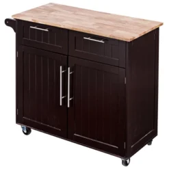 Costway Rolling Kitchen Cart Island Heavy Duty Storage Brown Trolley Cabinet Utility Modern 17 Costway Rolling Kitchen Cart Island Heavy Duty Storage Brown Trolley Cabinet Utility Modern -Dine Furniture GUEST 2d5c253e 5b38 43da b6d9 27913846c216