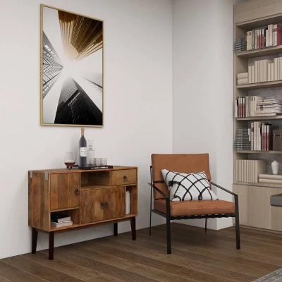 Modern Mango Wood Buffet Brown - Olivia & May 17 Modern Mango Wood Buffet Brown - Olivia & May - Image 15