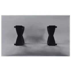 58" Poppy Hill Modern Rectangle Glass Top Dining Table Black/Gray - HOMES: Inside + Out -Dine Furniture GUEST 2ddc414e f99d 4006 be4a a78f78789a42