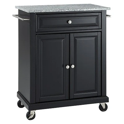 Solid Granite Top Portable Kitchen Cart/Island - Crosley 3 Solid Granite Top Portable Kitchen Cart/Island - Crosley