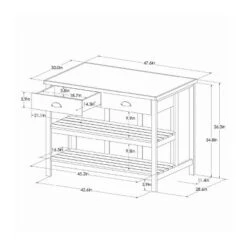 Wood Kitchen Island Table With Storage Black/Natural - Hearth & Hand™ With Magnolia -Dine Furniture GUEST 2fa25cb1 7714 4f9d 981c 1da4f9561601