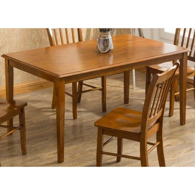 Walnut Shaker Dining Table Brown - Boraam 6 Walnut Shaker Dining Table Brown - Boraam - Image 4