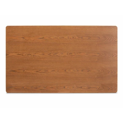 4pc Odessa Mid-Century Modern Fabric Upholstered Wood Dining Nook Set Walnut/Brown - Baxton Studio 7 4pc Odessa Mid-Century Modern Fabric Upholstered Wood Dining Nook Set Walnut/Brown - Baxton Studio - Image 5