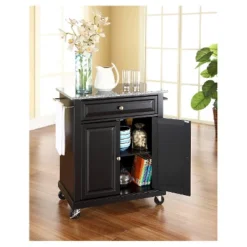 Solid Granite Top Portable Kitchen Cart/Island - Crosley 12 Solid Granite Top Portable Kitchen Cart/Island - Crosley -Dine Furniture GUEST 3175c1c6 e496 44d6 be2b 28d6344a0d62