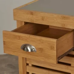 Kenta Bamboo Kitchen Cart With Stainless Steel Top Natural - Boraam 13 Kenta Bamboo Kitchen Cart With Stainless Steel Top Natural - Boraam -Dine Furniture GUEST 31ca3828 013d 43ad aec1 8430597522f2