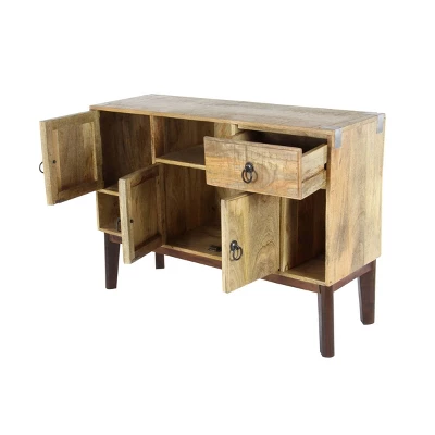Modern Mango Wood Buffet Brown - Olivia & May 8 Modern Mango Wood Buffet Brown - Olivia & May - Image 6