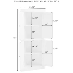 Shoreline Tall Corner Pantry White - Crosley -Dine Furniture GUEST 323568d1 a6fc 4e4d a265 fa3d721e2f52