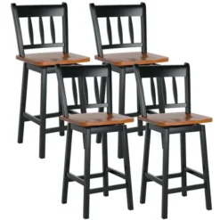Costway 4PCS Bar Stool 24.5'' Swivel Counter Height Chair W/ Footrest 18 Costway 4PCS Bar Stool 24.5'' Swivel Counter Height Chair W/ Footrest -Dine Furniture GUEST 329bda19 d0ba 486c be36 5d085003d95c
