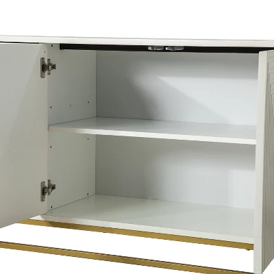 Rudy 65'' Wide Modern Buffet Cabinet Sideboard With Metal Legs| KARAT HOME 5 Rudy 65'' Wide Modern Buffet Cabinet Sideboard With Metal Legs| KARAT HOME - Image 3