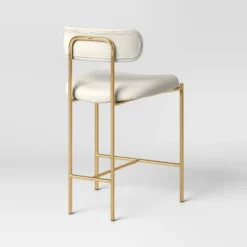 Orion Luxe Backed Counter Height Barstool With Brass Legs Gray Velvet - Threshold™ 9 Orion Luxe Backed Counter Height Barstool With Brass Legs Gray Velvet - Threshold™ -Dine Furniture GUEST 33b10d11 4ac6 416d b941 181159cfc112