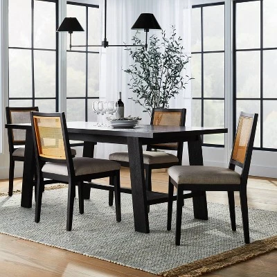 Oak Park Cane Dining Chair Black - Threshold™ Designed With Studio McGee 3 Oak Park Cane Dining Chair Black - Threshold™ Designed With Studio McGee